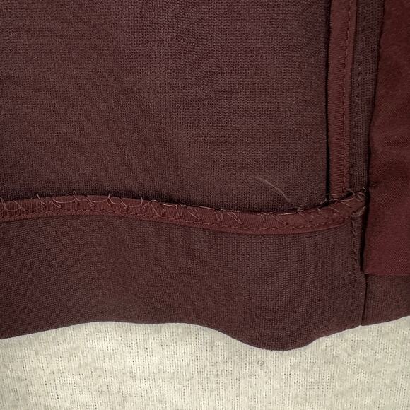 THEORY Jonita K Blazer Jacket Womens 2 Garnet Gold Button Open Burgundy - Picture 14 of 16